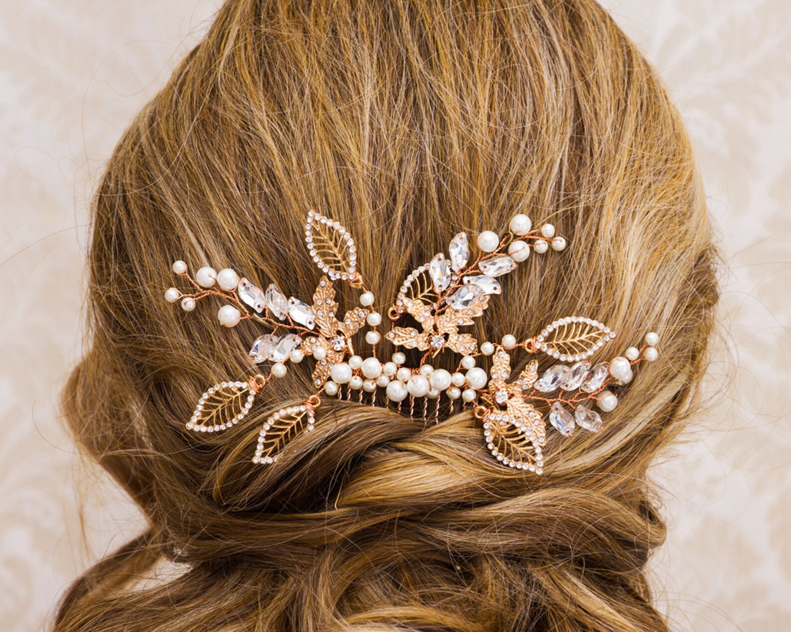 Rose Gold Bridal Hair Accessories Wedding Hair Accessories Etsy