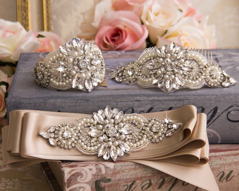 Bandeau Cheveux Mariage Jenny Packham Olympia - Argent Avec Cristaux - Neuf Avec étiquettes