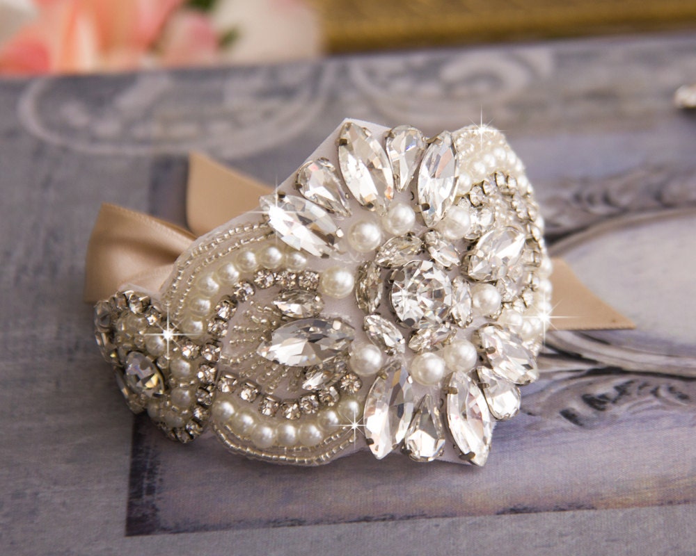 Bridal Cuff Bracelet Wedding Bracelet Bridal Cuff Jeweled | Etsy