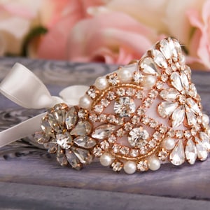 Armband, Rose Gold Braut Hochzeit Braut Kristallarmband, Rose Gold Hochzeit Armband, Armreif, Rose Gold Kristallarmband