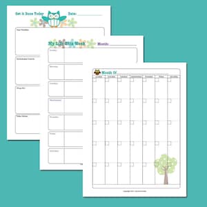 Calendar & Organizational Pages for Leaders - Scout Troop Guide and Planner  (Owl Theme)