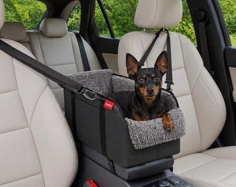 Dog Car Seat Console Booster Bed Small Pet Travel Carrier Safety Seat for Car Under 11 lb Portable Puppy Seat
