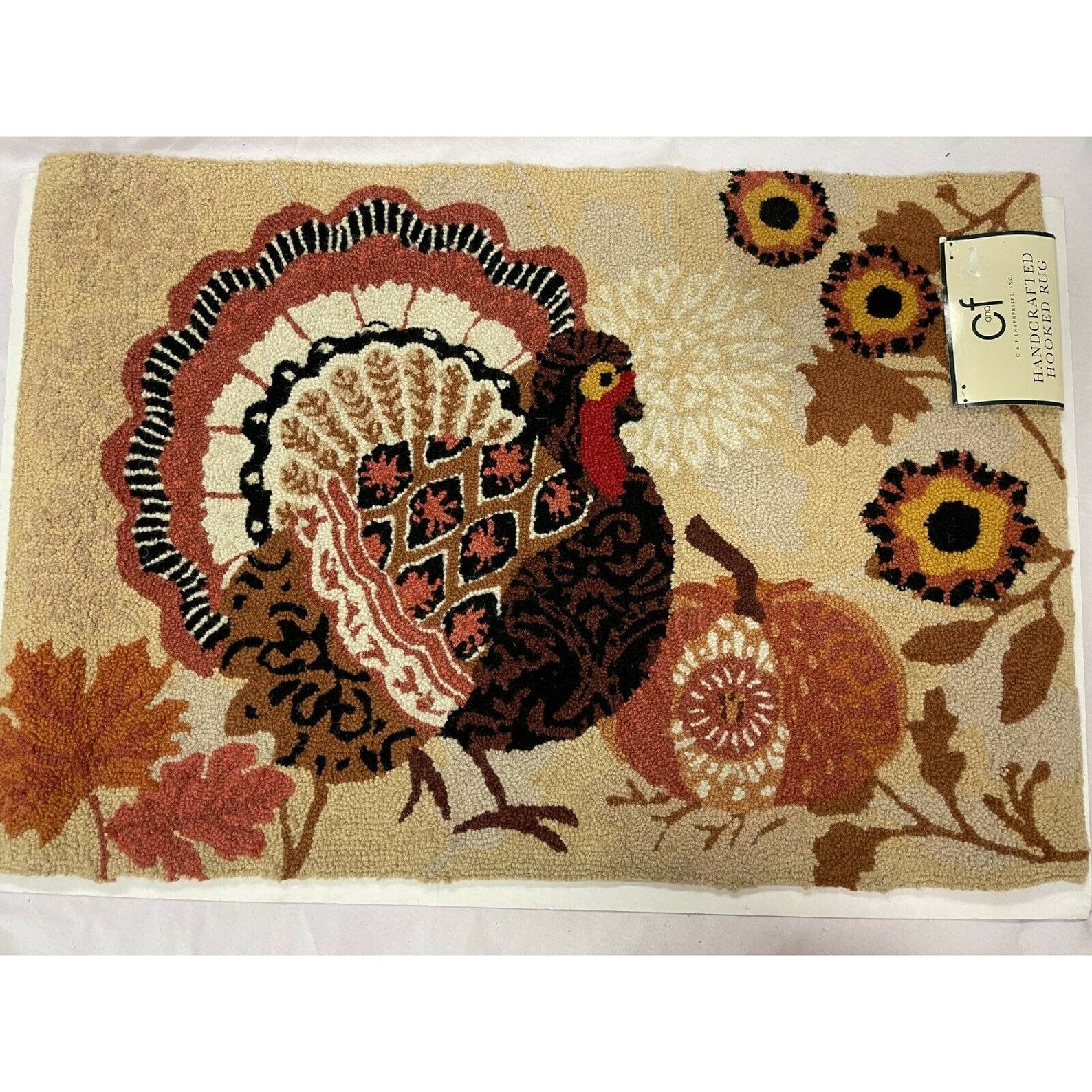 Thanksgiving Turkey Wool Rug C&F Home Rectangular Rug Etsy