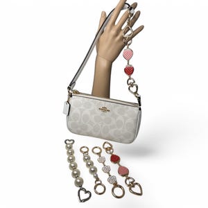 Extensión de correa para cadena de bolso: fresa, perlas, correas de flores, cadena para bolso, 4 opciones de estilo coqueto