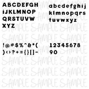 Thick Letters SVG Cut Out for Cricut