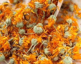 1-5lb Organic CALENDULA Flower Whole Bulk Dry Marigold Herb Tea Culinary Edible Immune Boost Calm Heal Soothe Skin Relief Salve Oil Bath Aid