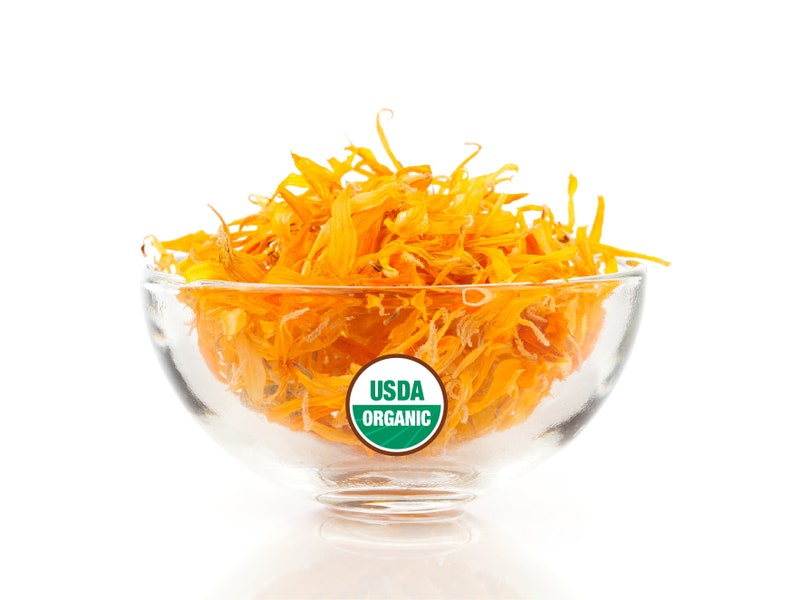 1-10Cups Organic CALENDULA PETALS Flower Dried Edible Calendula Tea Culinary image 1