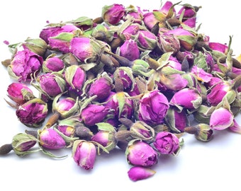 Organic MINI ROSE BUD Tea Dry Edible Culinary Bulk Natural Flower Wedding Toss Biodegradable Ecofriendly Soothe Calm Heal 1oz 2oz 4oz 6oz