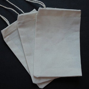 SAMPLES PACK 3pcs Large Cotton Muslin Bag // 1pc each 8x16, 9x12, 12x16 muslin handbag dust cover, shoe bag, lingerie bag image 1