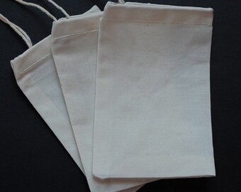 SAMPLES PACK - 3pcs Large Cotton Muslin Bag // 1pc each 8"x16", 9"x12", 12"x16" muslin handbag dust cover, shoe bag, lingerie bag