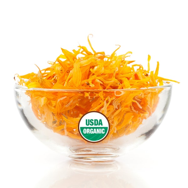 1lb Organic Dried CALENDULA PETALS Bulk, Just Petals No Stems // Calendula Tea, Edible Culinary Grade 8oz 12oz 16oz