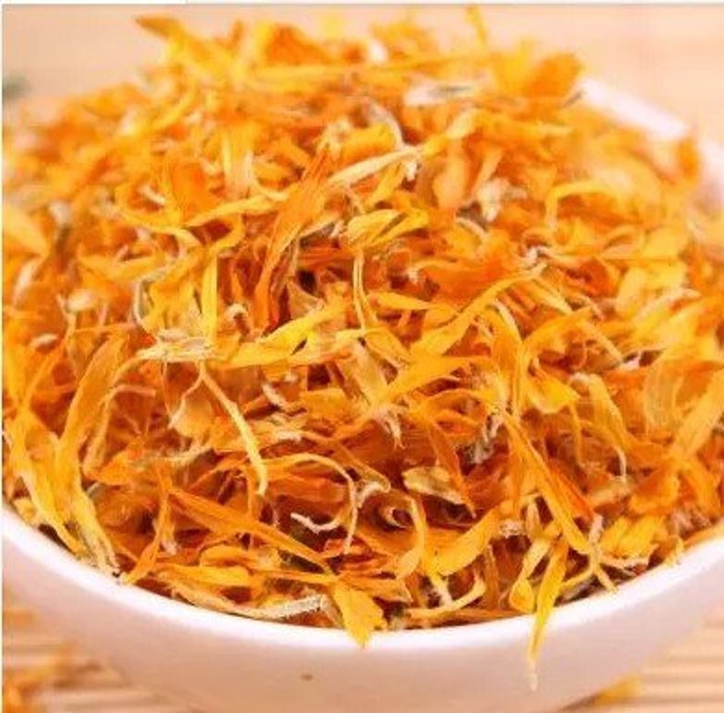 1-10Cups Organic CALENDULA PETALS Flower Dried Edible Calendula Tea Culinary image 2