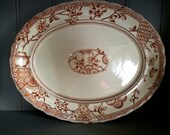 Transferware Platter , Transfer Ware Platter , Keeling and Co Platter , K Co Platter , Antique Meat Plate , Serving Platter