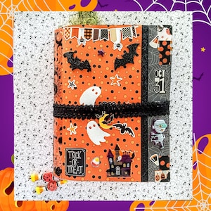 Halloween Junk Journal Embellished with Tags, Bookmarks & Journaling Cards - Halloween Scrapbook