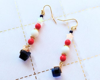Pendientes de EE. UU. - América 250 - Joyería roja, blanca y azul