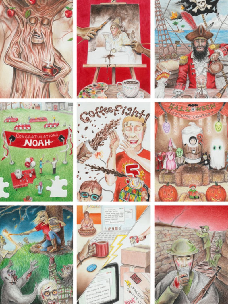 Coffee Tarot With Handmade Tarot Bag Etsy