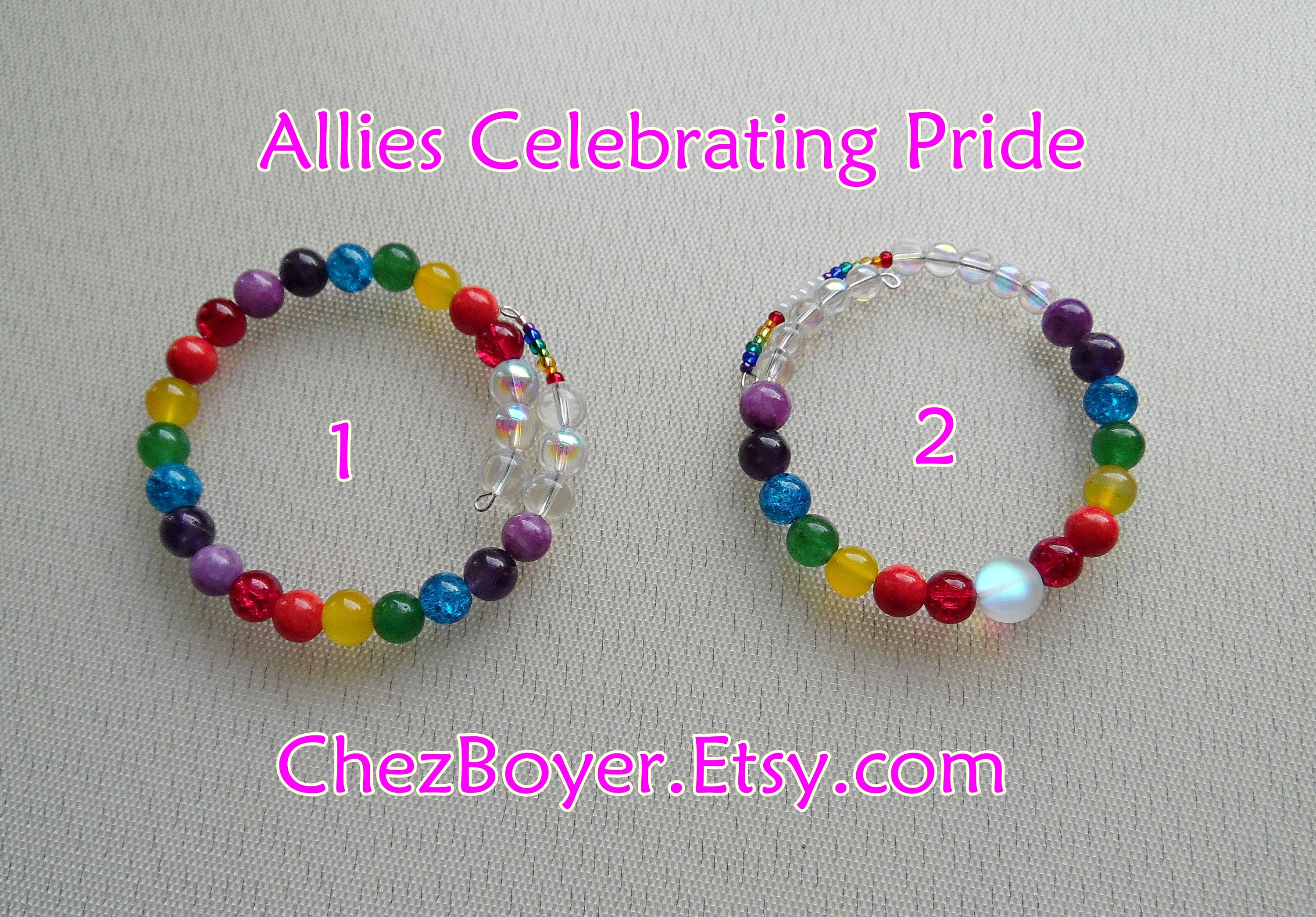 thumbnail image 2 of Pura Vida LGBT Pride Rainbow Bracelet With Free Sticker - Adjustable String Bracelet 2 of 14