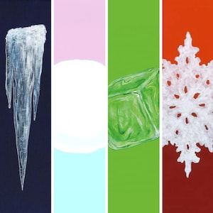 Snowland 4 Elements Cards (Water, Fire, Earth and Air) - Elemental Cards for Altars or Meditation
