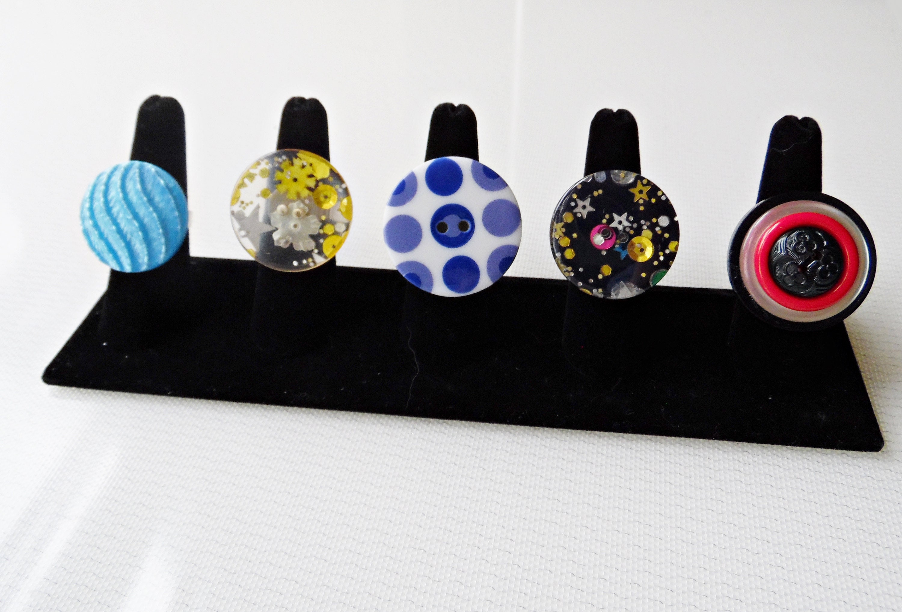 Vintage Button Ring - Etsy