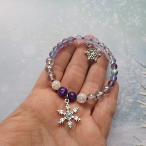 Purple Snowflake Bracelet image 4