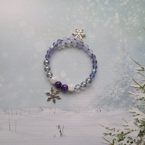 Purple Snowflake Bracelet image 3
