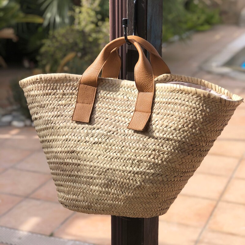 Faux Straw Tote Bag