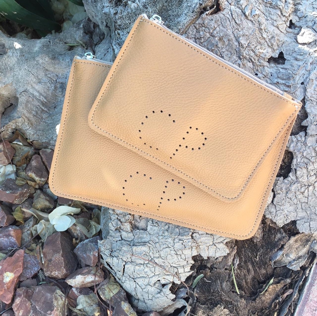 Unique Pouch Monogram Pouch Set. Personalised Leather Pouches. Custom Gift Set ...