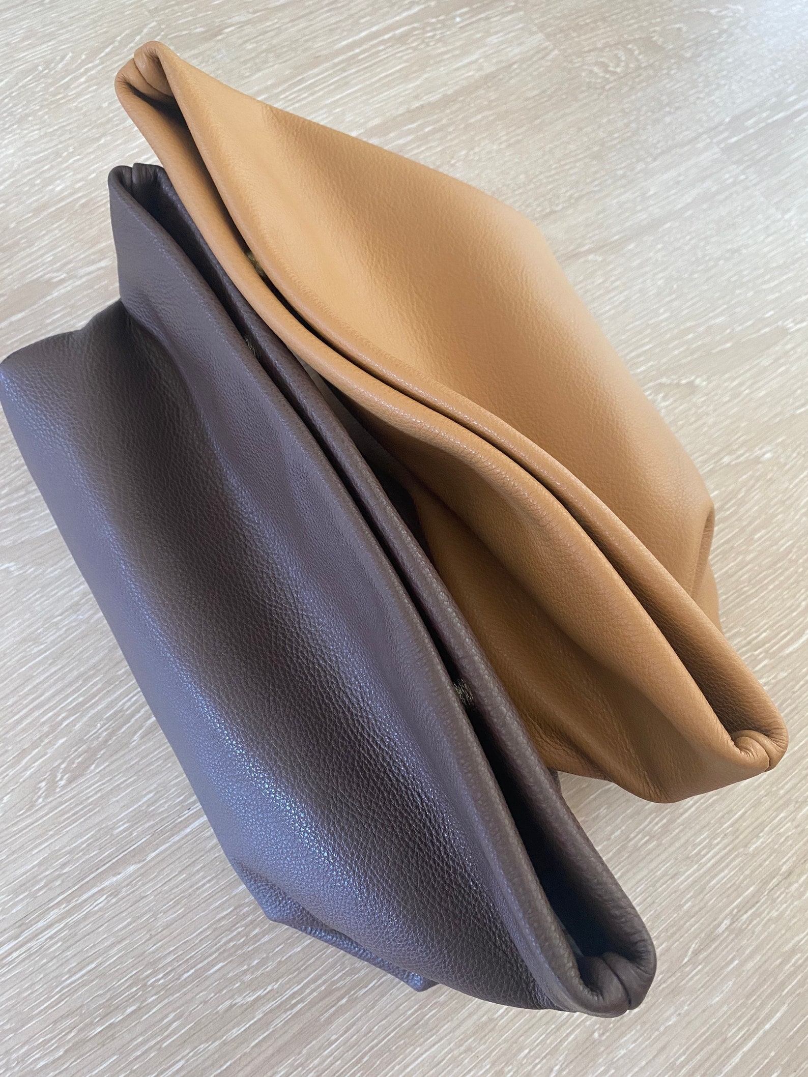 Large Leather Clutch. Versatile Leather Bag. Large Leather Etsy