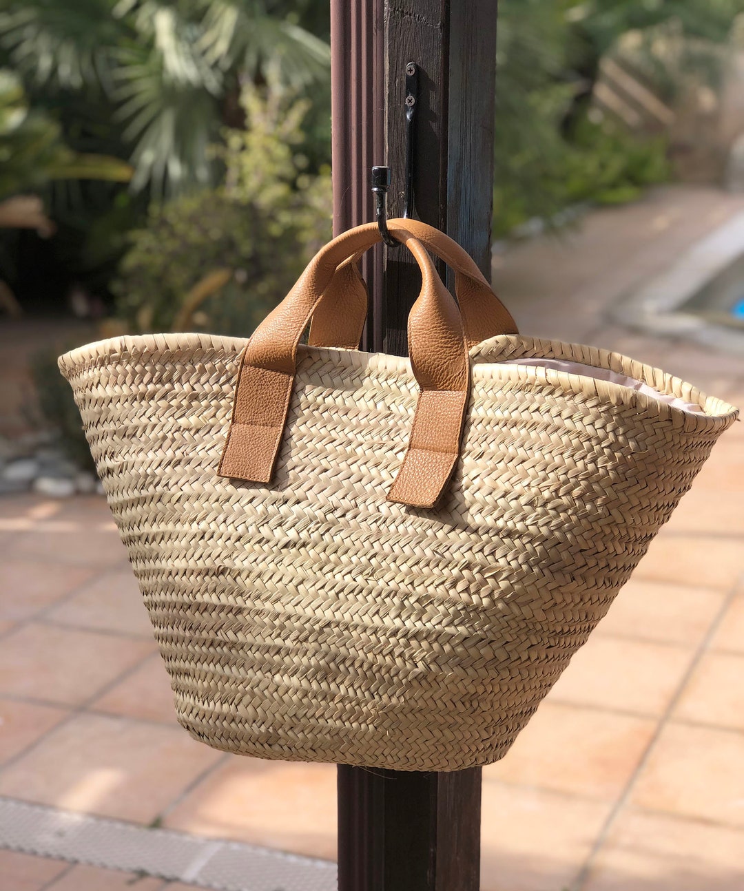 Buy Woven Raffia Tote Straw Bag Leather Straw Bag Large Tote Bag  Leather Top Handles Online in India