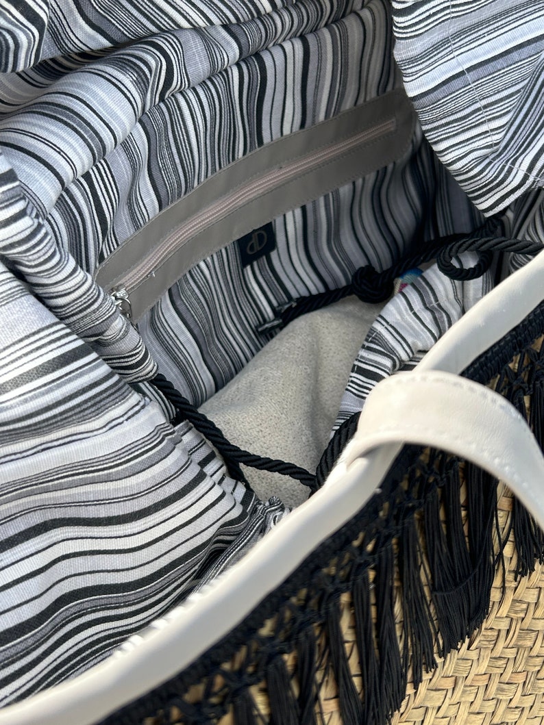 large straw beach bag