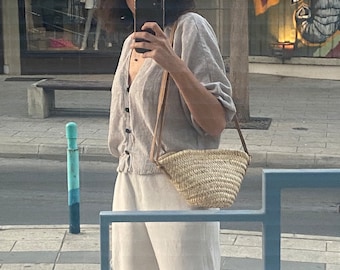 Mini Straw Bag. Crossbody Straw bag. Straw bag