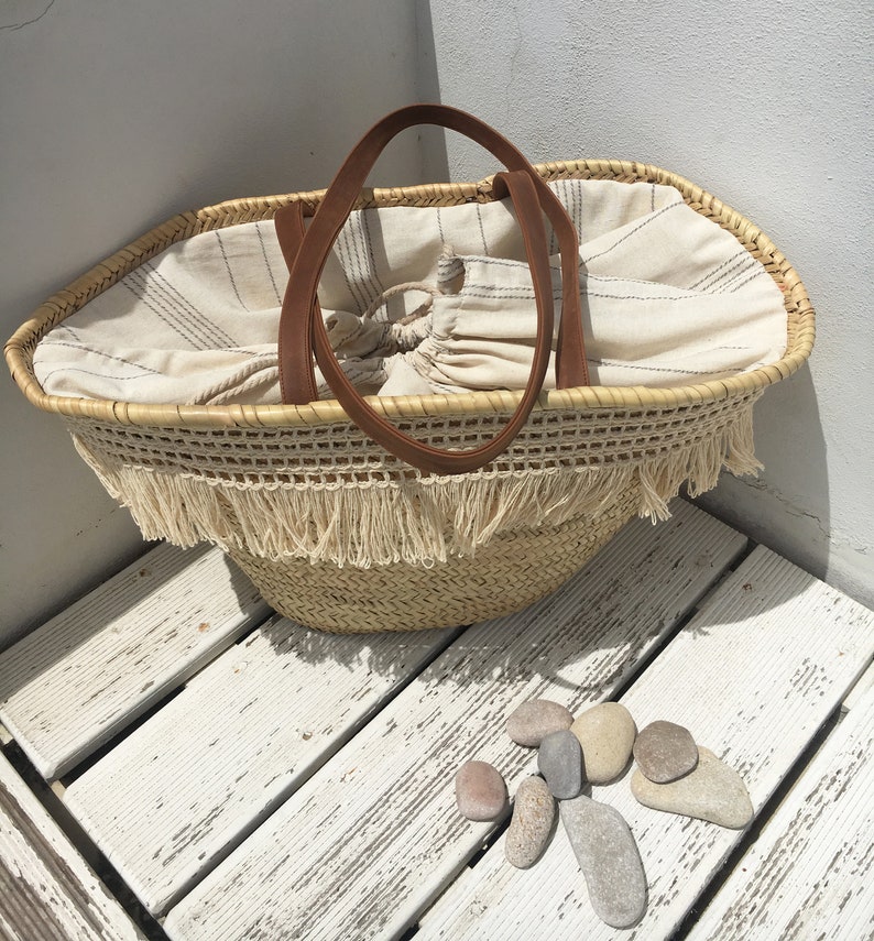 Leather Straw Fringe Bag Straw Fringe Bags Straw Tote Etsy