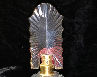 Art Deco DeVilbiss Czechoslovakian Crystal Perfume Bottle