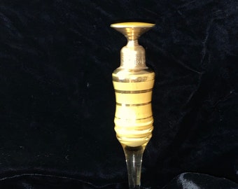 Vintage DeVilbiss Yellow Dropper Perfume Bottle