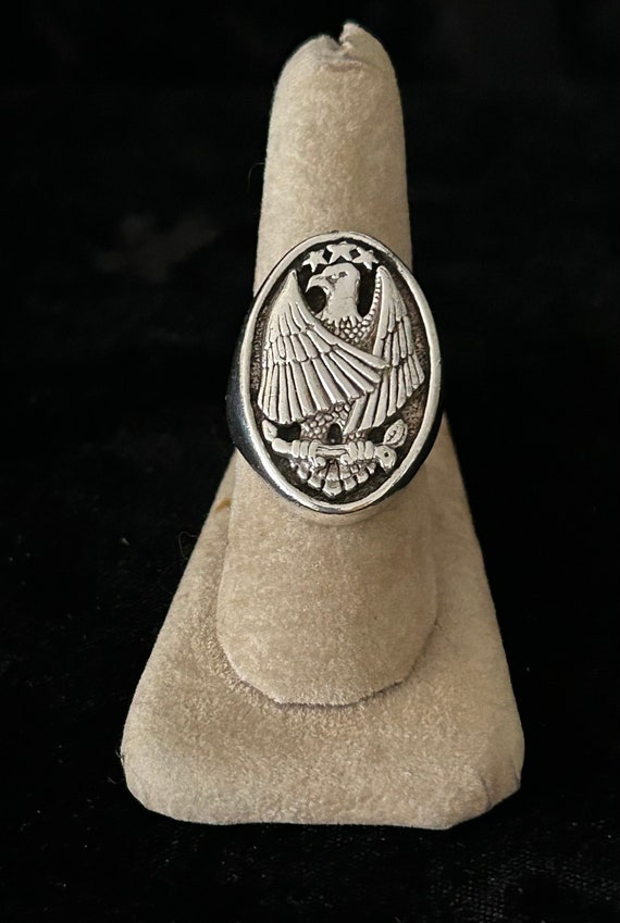Vintage Native American Sterling Silver Eagle Ring