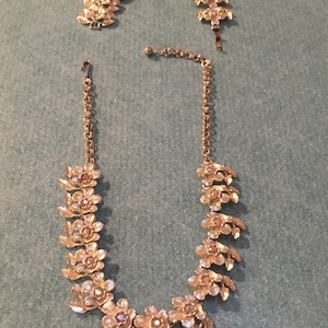 Lovely Judy Lee Rhinestone Necklace and Bracelet Set