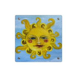 Sun Face Acrylic Wall Art Panel