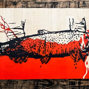 Gallatin Flussforelle Schneidebrett, Charcuterie, Serviertablett - Made in Bozeman, Montana