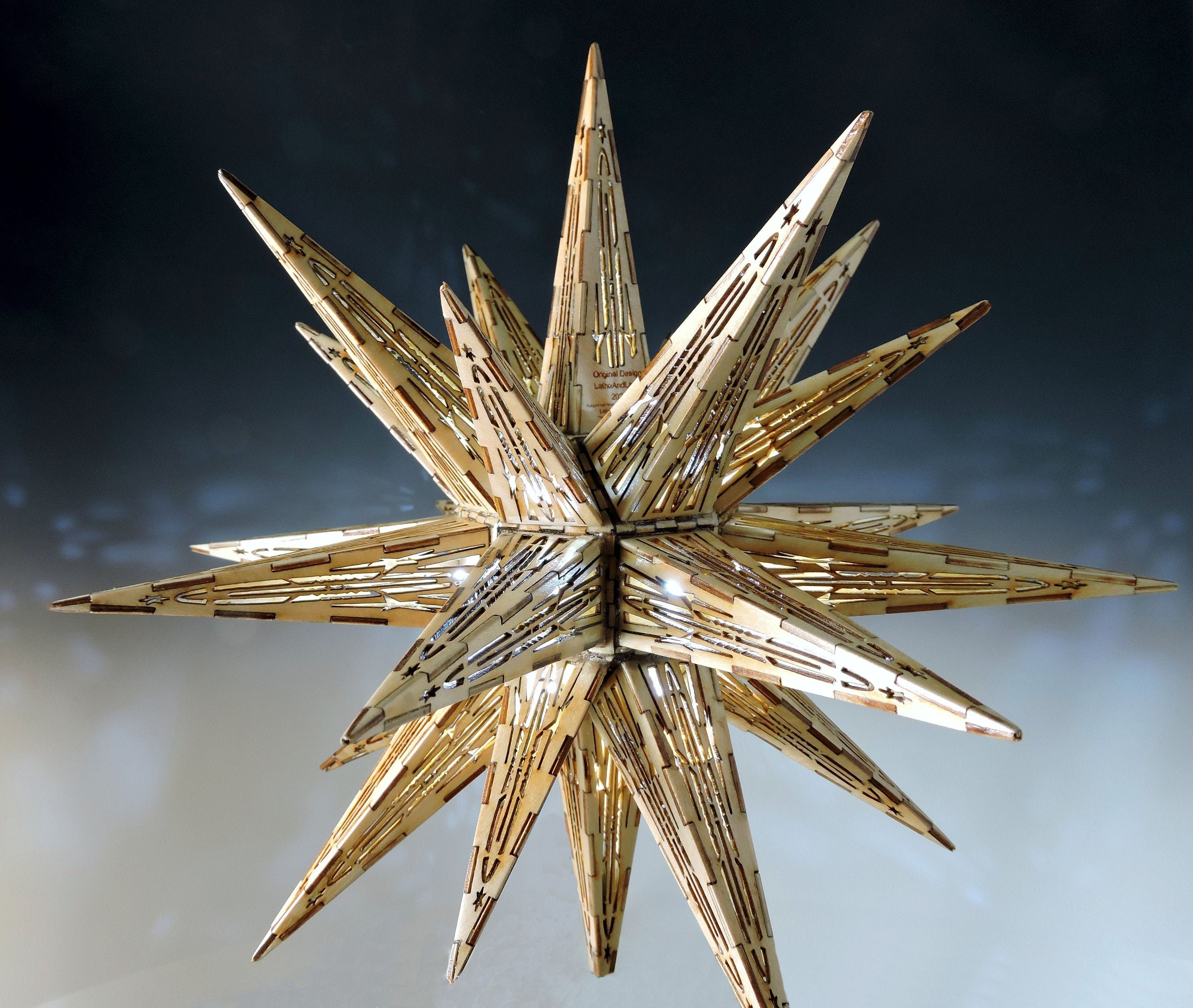 Moravian Star Christmas Ornaments - Free Laser Designs - Glowforge