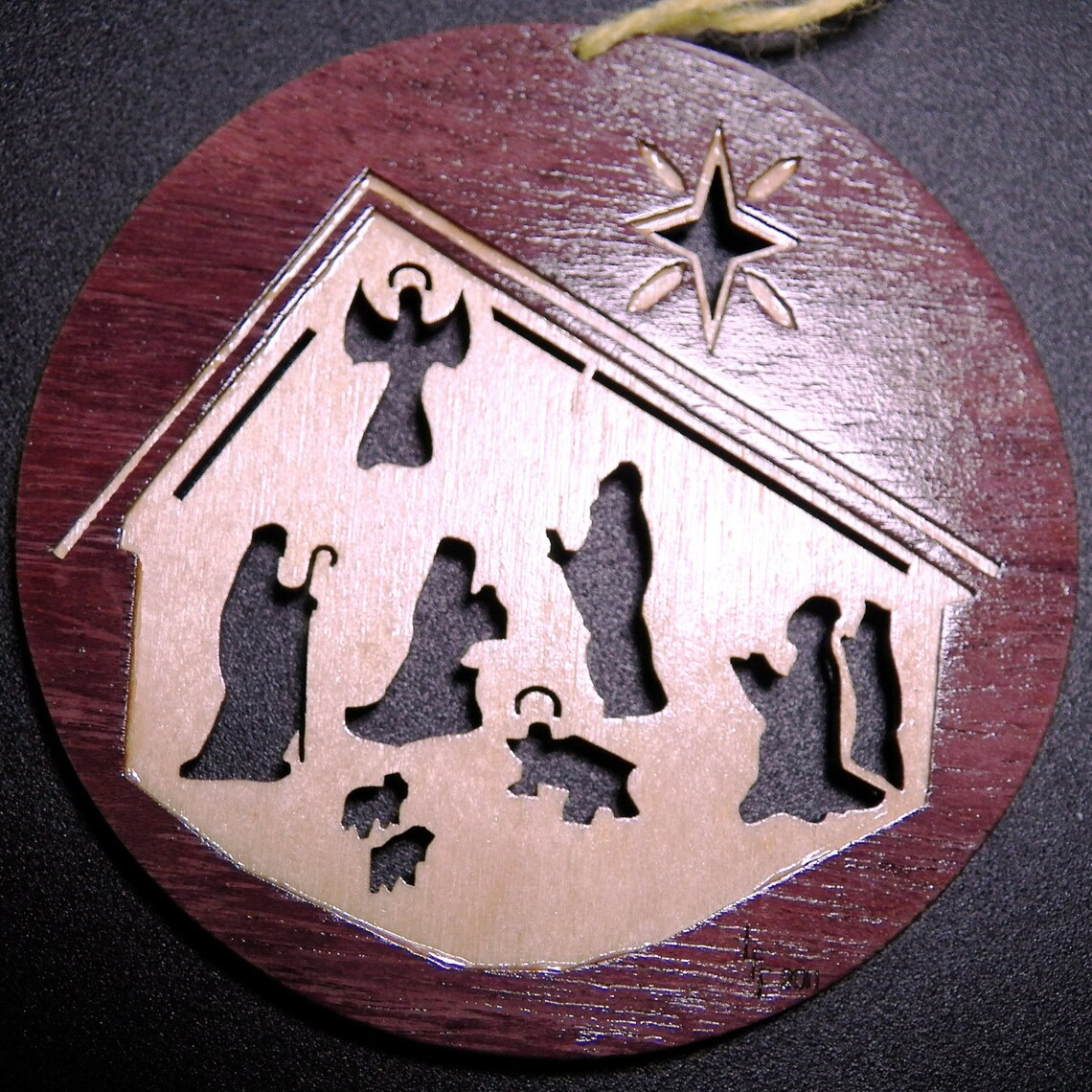 Laser Cut Nativity Ornament Etsy