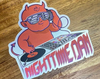 Nighttime Dan Vinyl Holographic Stickers