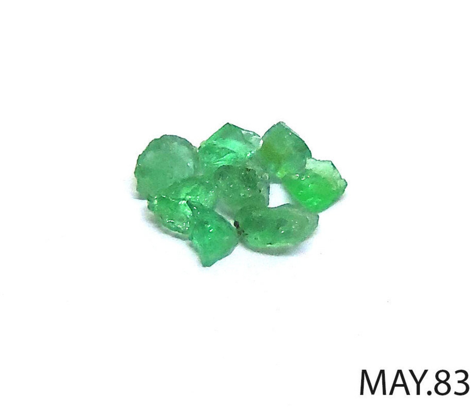 Raw Green Emerald natural crystal faceted top quality green Etsy
