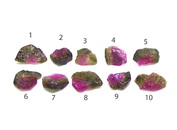 Beautiful 7 carat watermelon tourmaline slice