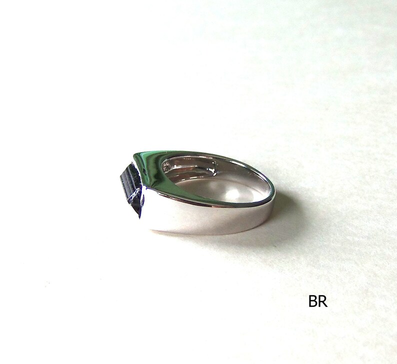 Rough Blue green Crystal tourmaline ring sterling silver 925 ring natural Specimen crystal rough gemstone size US 7 U 55, 15, O