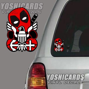 Navy USN Deadpool inspired Car window sticker Laptop vinyl Decal