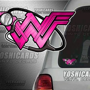 Medical Hero Stethoscope inspired Car window sticker Laptop vinyl Decal Nurse Doctor