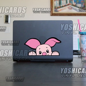 Piglet Peeking inspired Car truck window Laptop vinyl Decal sticker