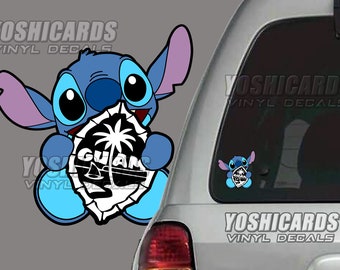 Guam Stitch Chibi inspired Logo Window Car sticker Laptop Decal