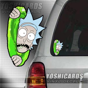 Rick Peeking Portal inspired Car window Laptop vinyl Decal