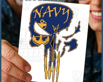 Navy CPO E7 Punisher Decal, USN Chief Petty Officer Sticker, Military Car Truck Window Laptop Vinyl, Proud Navy Gift